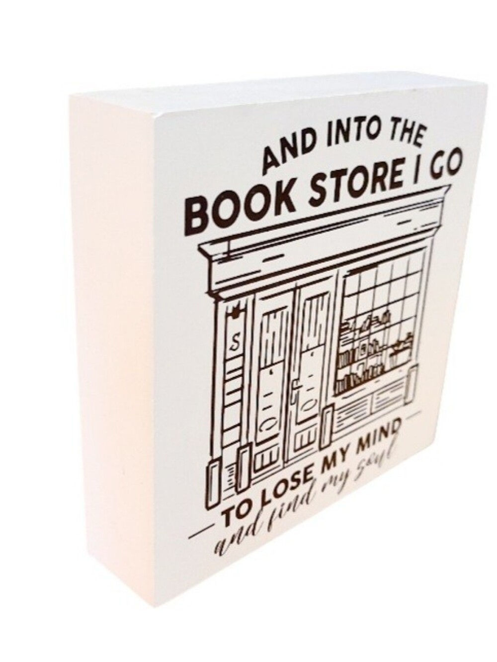 Book LOVER Block SIGN